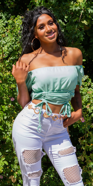 Croptop with Cups Green
